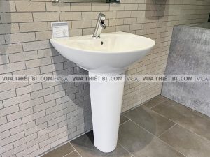 INAX L-288V (EC/FC) L-288VC - Chậu rửa mặt lavabo chân lửng treo tường 3 Chậu rửa mặt lavabo INAX L-288V (EC/FC) L-288VD chân dài treo tường