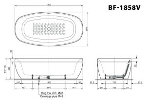 INAX BF-1858V 1.8M - Bồn tắm lập thể 3 Bản-vẽ-kĩ-thuật-Bồn-tắm-INAX-BF-1757V-lập-thể-1.8M