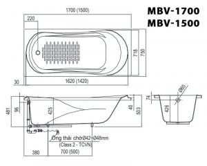 INAX MBV-1700 1.7M - Bồn tắm xây 2 Bản-vẽ-kĩ-thuật-Bồn-tắm-INAX-MBV-1700-MBV-1500-xây-1.7M-1.5M
