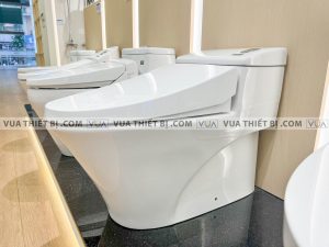 INAX AC-1008R CW-KA22AVN - Bồn cầu thông minh Aqua Ceramic nắp điện tử 6 Bồn cầu 1 khối INAX AC-1008VRN Aqua Ceramic Xả Nhấn