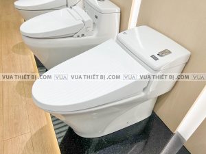 INAX AC-1008R CW-KA22AVN - Bồn cầu thông minh Aqua Ceramic nắp điện tử 5 Bồn cầu 1 khối INAX AC-1008VRN Aqua Ceramic Xả Nhấn