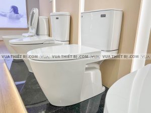 INAX AC-602 CW-S15VN - Bồn cầu thông minh Aqua Ceramic nắp rửa cơ 8 Bồn cầu 2 khối INAX AC-602VN Aqua Ceramic nắp êm