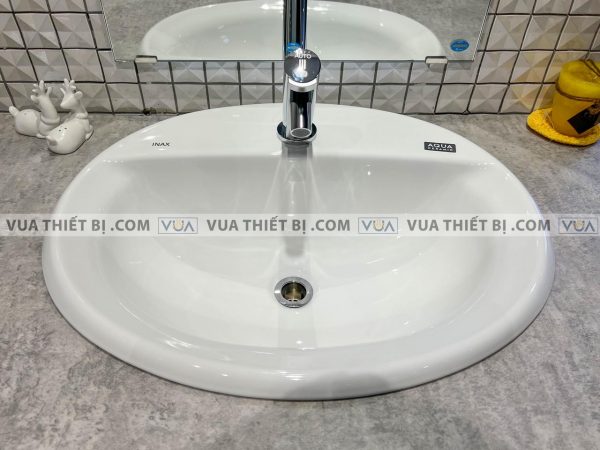 Chậu rửa mặt lavabo INAX AL-2395V ( VEC/VFC ) dương vành Aqua Ceramic