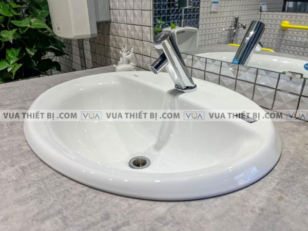 Chậu rửa mặt lavabo INAX AL-2395V ( VEC/VFC ) dương vành Aqua Ceramic