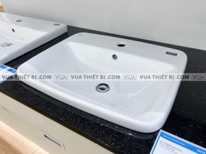 INAX L-2398V (EC/FC) - Chậu rửa mặt lavabo đặt bàn dương vành 2 anh thuc te chau rua mat lavabo inax al 2398v 1
