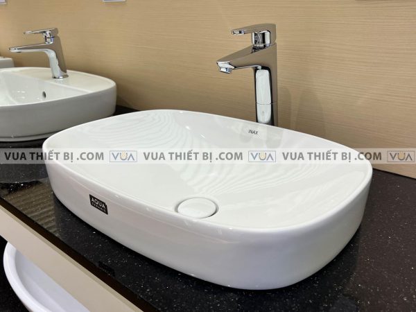 Chậu rửa mặt lavabo INAX AL-642V đặt bàn Aqua Ceramic