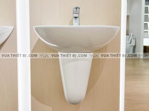 INAX L-285V (EC/FC) L-288VD - Chậu rửa mặt lavabo chân dài treo tường 4 Chậu rửa mặt lavabo INAX L-285V (EC/FC) L-288VC chân lửng treo tường