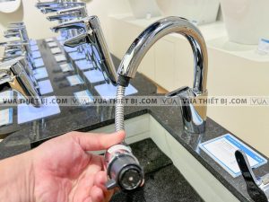 INAX SF-NB454SX-J - Vòi rửa bát nóng lạnh cảm ứng dùng pin 3 Vòi rửa bát INAX SF-NB454SX cảm ứng dùng pin