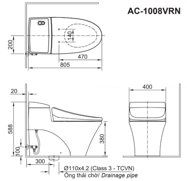 Bản-vẽ-kĩ-thuật-Bồn-cầu-1-khối-INAX-AC-1008VRN-(AC1008VRN)-Aqua-Ceramic-nắp-êm