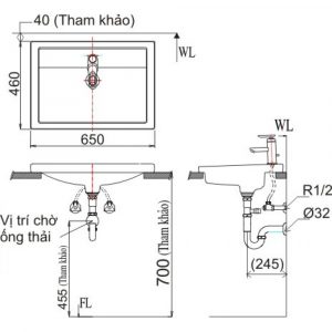Bản-vẽ-kĩ-thuật-Chậu-rửa-mặt-lavabo-INAX-AL-2397V-đặt-bàn