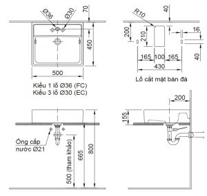 Bản-vẽ-kĩ-thuật-Chậu-rửa-mặt-lavabo-INAX-AL-293V-đặt-bàn