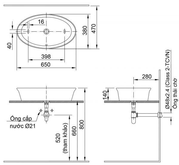 Bản-vẽ-kĩ-thuật-Chậu-rửa-mặt-lavabo-INAX-AL-300V-đặt-bàn