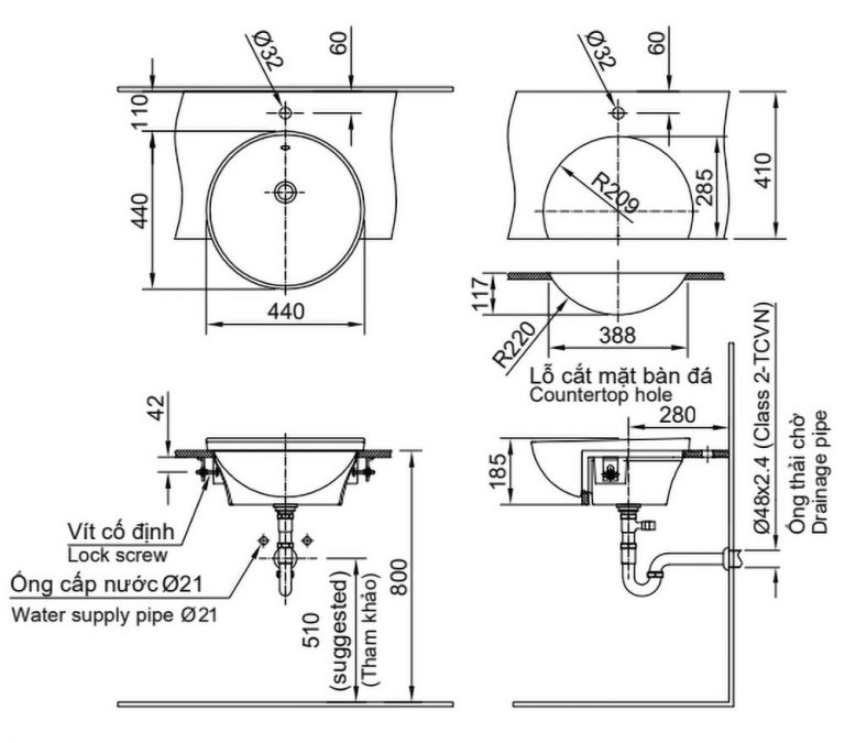 INAX L-333V - Chậu rửa mặt lavabo đặt bàn bán âm - VUA thiết bị vệ sinh ...