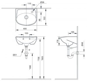 Bản-vẽ-kĩ-thuật-Chậu-rửa-mặt-lavabo-INAX-L-280V-treo-tường