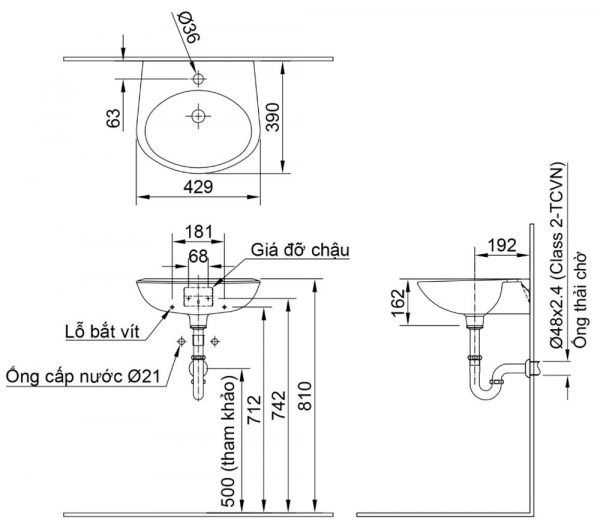 Bản-vẽ-kĩ-thuật-Chậu-rửa-mặt-lavabo-INAX-L-283V-treo-tường