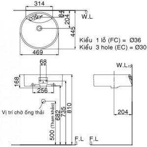 Bản-vẽ-kĩ-thuật-Chậu-rửa-mặt-lavabo-INAX-L-292V-đặt-bàn