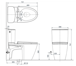 Bản-vẽ-kỹ-thuật-bồn-cầu-2-khối-act-602vn-xả-tự-động-không-chạm-từ-xa