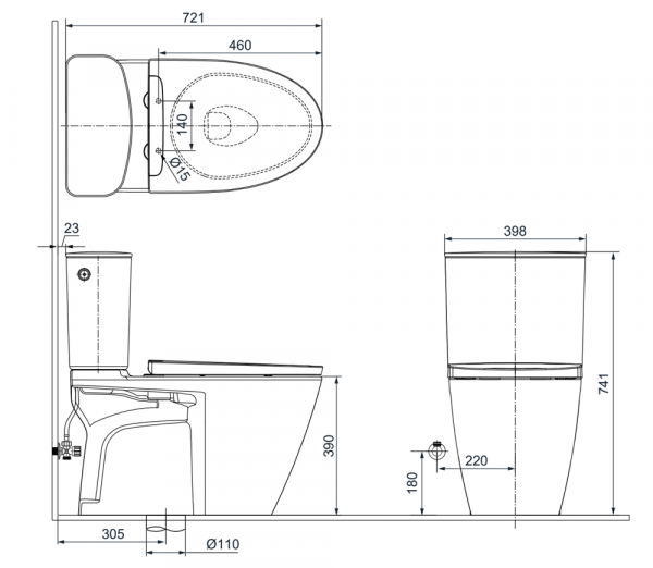 Bản-vẽ-kỹ-thuật-bồn-cầu-2-khối-act-602vn-xả-tự-động-không-chạm-từ-xa