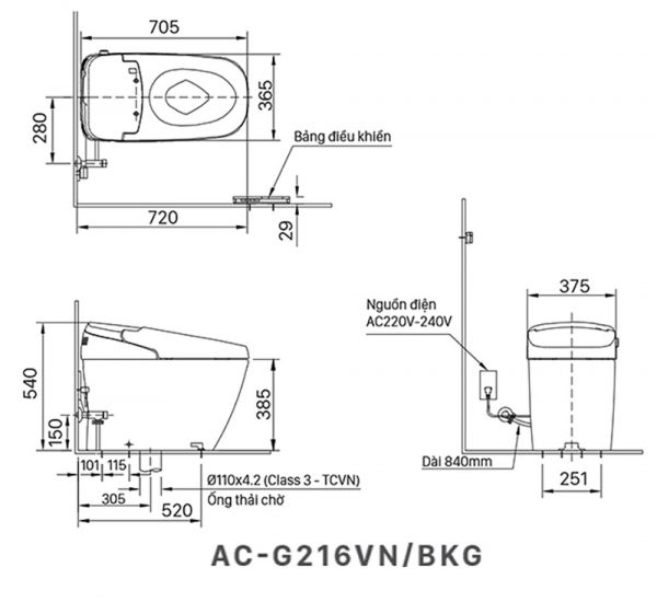 Bản-vẽ-kỹ-thuật-Bồn-cầu-thông-minh-INAX-AC-G216VN-BKG-SATIS-G-nắp-điện-tử