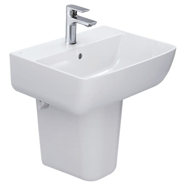 Chậu-rửa-mặt-lavabo-INAX-AL-312V-(EC-FC)-kèm-L-298VC-chân-lửng-treo-tường
