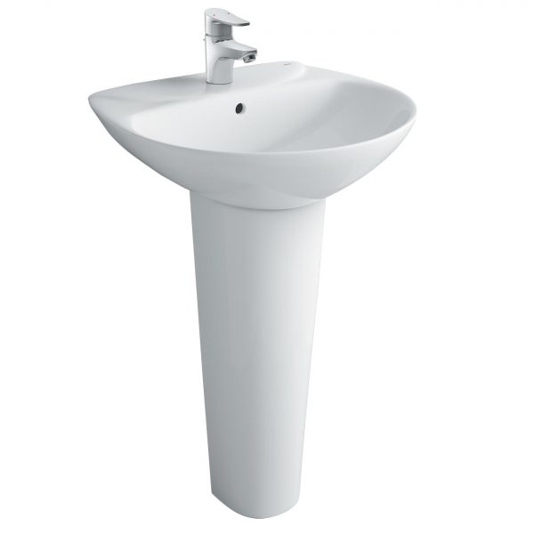 Chậu rửa mặt lavabo INAX L-288V L-288VD chân dài treo tường