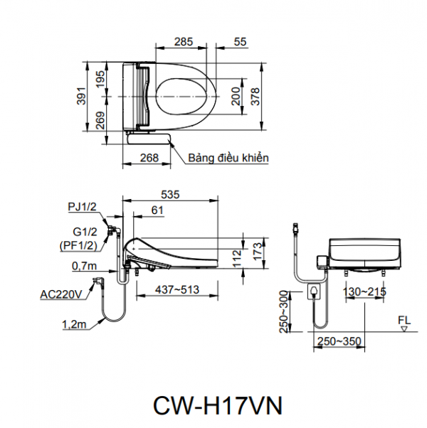 nap-bon-cau-dien-tu-inax-cw-h17vn-shower-toilet