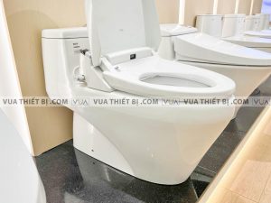 INAX AC-1035 CW-H20VN - Bồn cầu thông minh nắp điện tử 5 anh thuc te bon cau 1 khoi inax ac 1035 cw ka22avn aqua ceramic nap rua dien tu 5